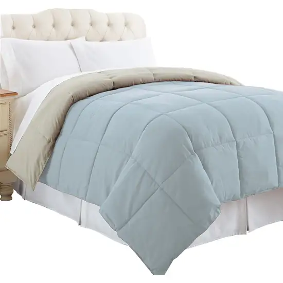 Genoa Twin Size Box Quilted Reversible Comforter The Urban Port Photo 3