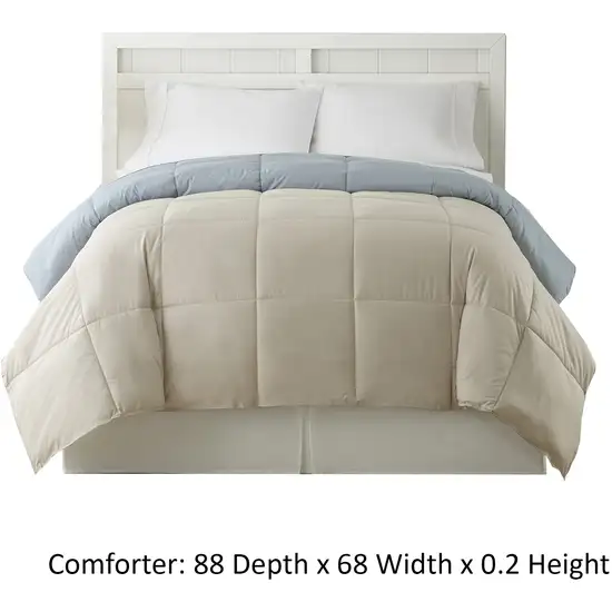 Genoa Twin Size Box Quilted Reversible Comforter The Urban Port Photo 4