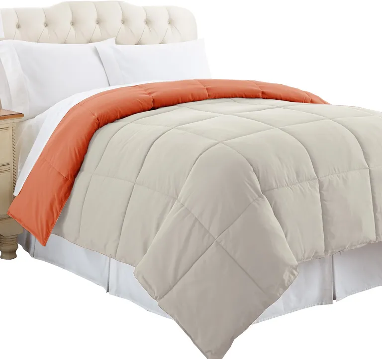 Genoa Twin Size Box Quilted Reversible Comforter The Urban Port Photo 3