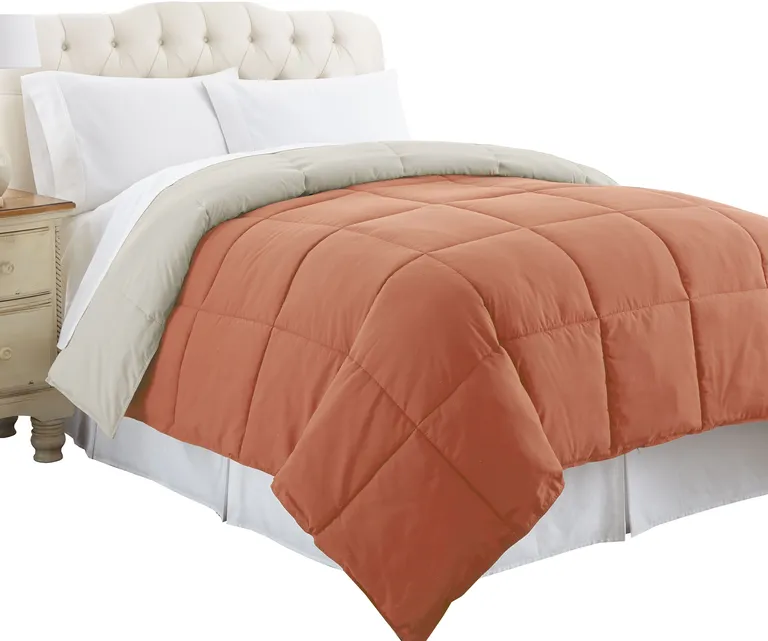 Genoa Twin Size Box Quilted Reversible Comforter The Urban Port Photo 1