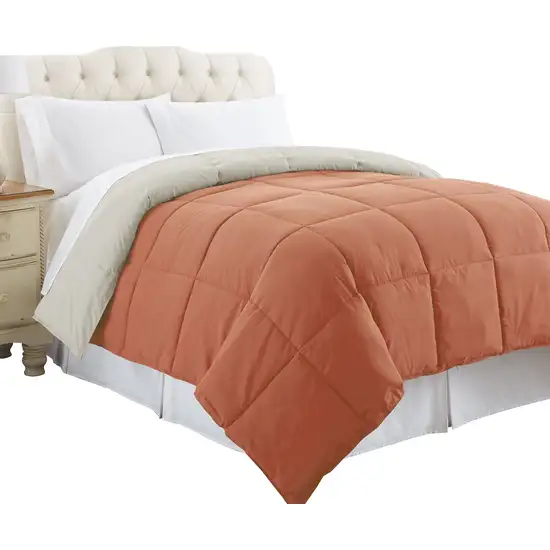 Genoa Twin Size Box Quilted Reversible Comforter The Urban Port Photo 1
