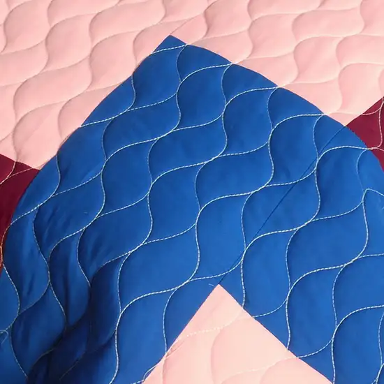 Girl's Excitement -  3PC Vermicelli-Quilted Patchwork Quilt Set (Full/Queen Size) Photo 3