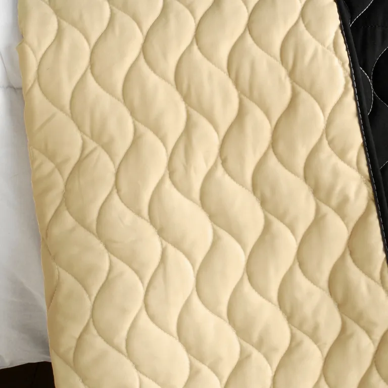Glass Island - 3PC Vermicelli-Quilted Patchwork Quilt Set (Full/Queen Size) Photo 3