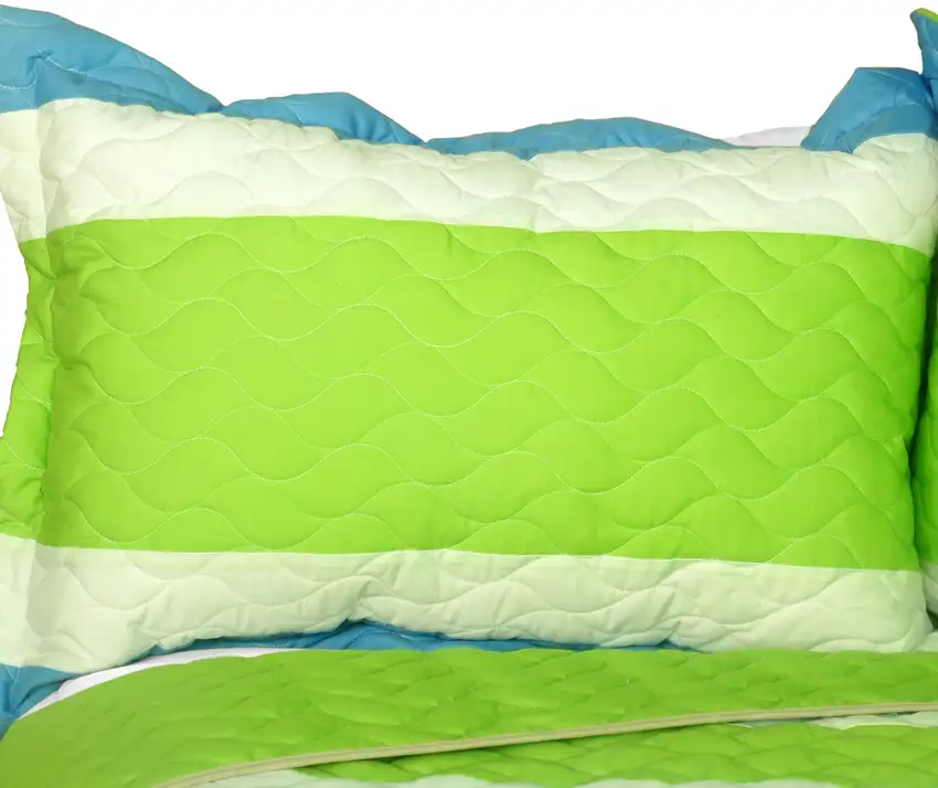 Glass Mask -  3PC Patchwork Quilt Set (Full/Queen Size) Photo 2