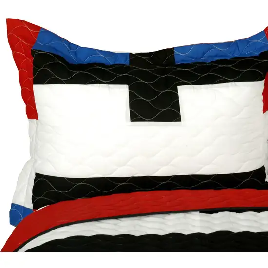 Gods Determine -  3PC Vermicelli - Quilted Patchwork Quilt Set (Full/Queen Size) Photo 1