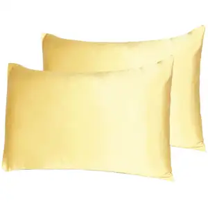 Photo of Gold Dreamy Set Of 2 Silky Satin King Pillowcases