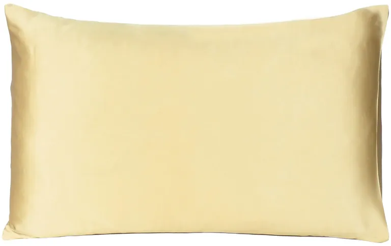Gold Dreamy Set Of 2 Silky Satin King Pillowcases Photo 2