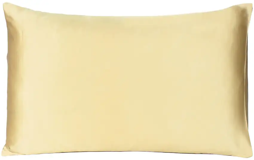 Gold Dreamy Set Of 2 Silky Satin King Pillowcases Photo 2