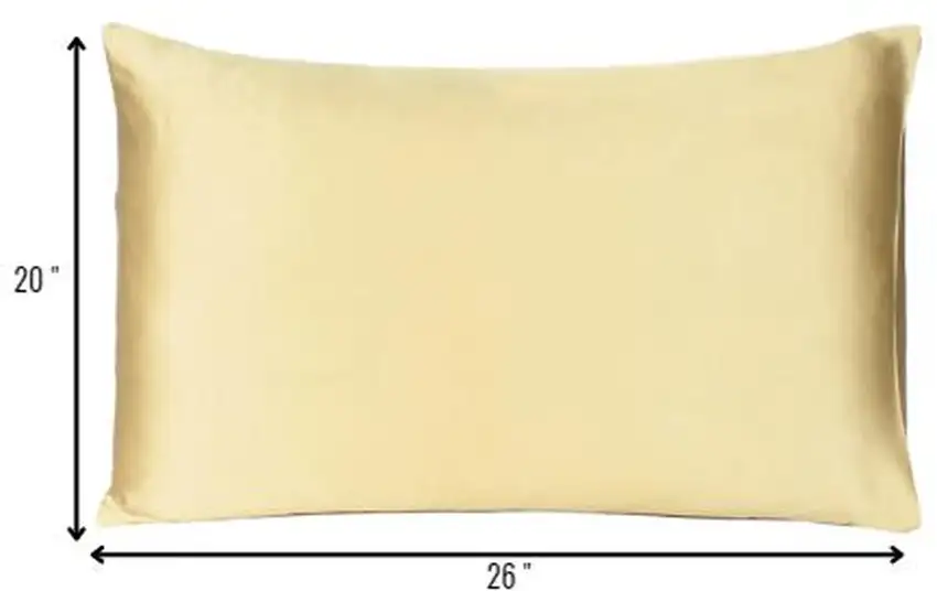 Gold Dreamy Set Of 2 Silky Satin Standard Pillowcases Photo 9