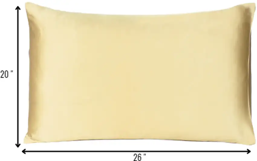 Gold Dreamy Set Of 2 Silky Satin Standard Pillowcases Photo 9