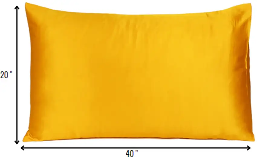 Goldenrod Dreamy Set Of 2 Silky Satin King Pillowcases Photo 8