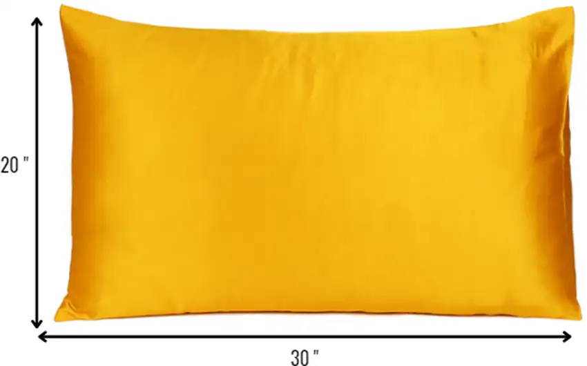 Goldenrod Dreamy Set Of 2 Silky Satin Queen Pillowcases Photo 8