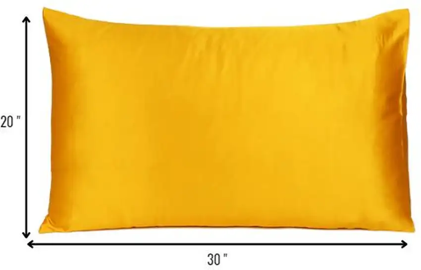 Goldenrod Dreamy Set Of 2 Silky Satin Queen Pillowcases Photo 8