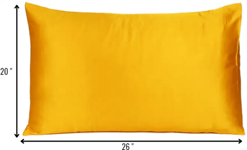 Goldenrod Dreamy Set Of 2 Silky Satin Standard Pillowcases Photo 8