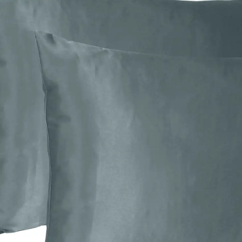 Gray Dreamy Set Of 2 Silky Satin King Pillowcases Photo 6