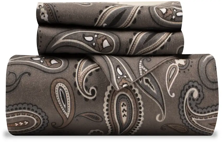 Gray Ivory And Brown King Cotton Washable Duvet Cover Set With Two Shams Photo 2