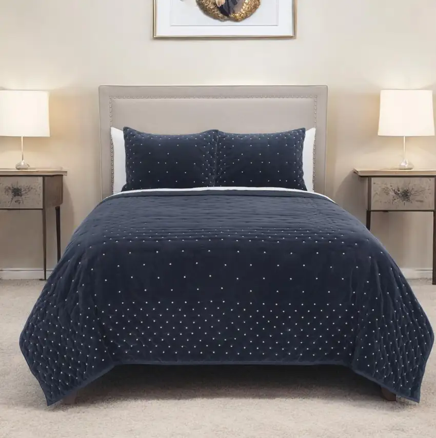 Gray King Cotton Blend 300 Thread Count Dry Clean Only Down Alternative Comforter Photo 2