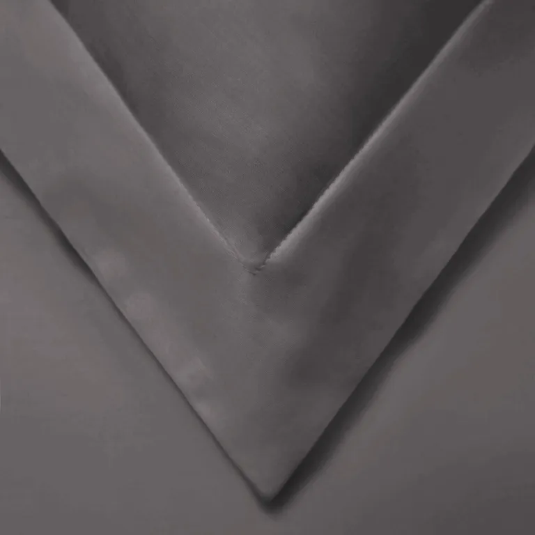 Gray King Cotton Blend Washable Duvet Cover Set Photo 5