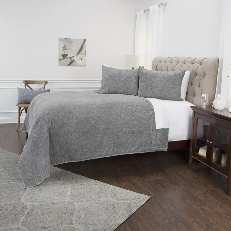 King 100% Cotton 300 Thread Count Machine Washable Down Alternative Comforter Photo 3