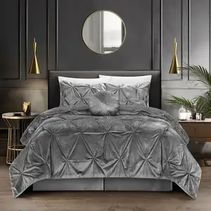 Photo of Gray King PolYester 130 Thread Count Washable Down Comforter Set