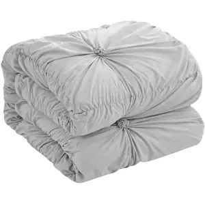 Photo of Gray King PolYester 180 Thread Count Washable Down Comforter Set