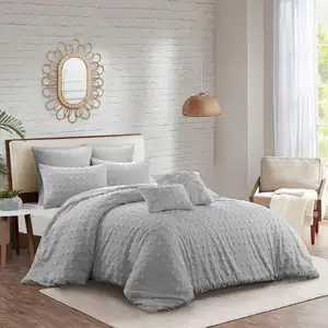 Photo of Gray King PolYester 220 Thread Count Washable Duvet Cover Set