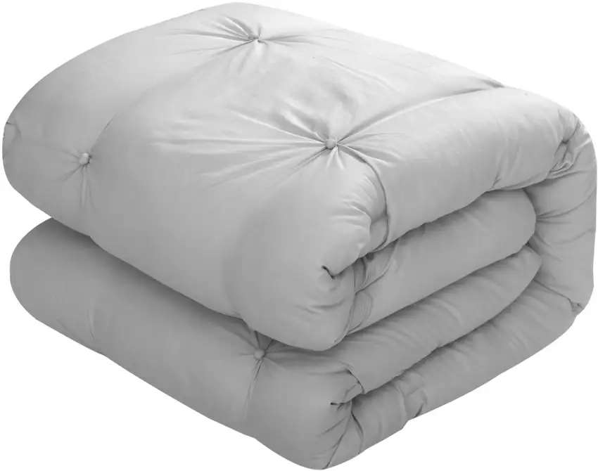 Gray King Polyester 140 Thread Count Washable Down Comforter Set Photo 7