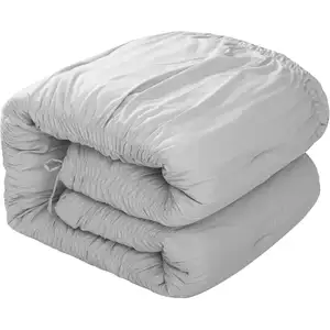 Photo of Gray King Polyester 180 Thread Count Washable Down Comforter Set