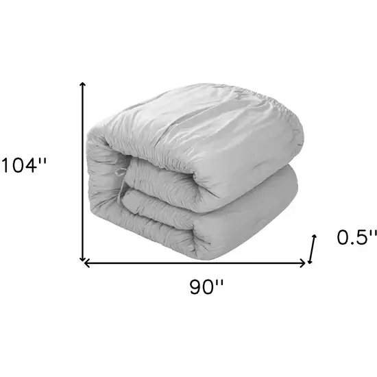 Gray King Polyester 180 Thread Count Washable Down Comforter Set Photo 9
