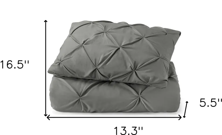 Gray  Microfiber Washable Microfiber Down Alternative Comforter Photo 5