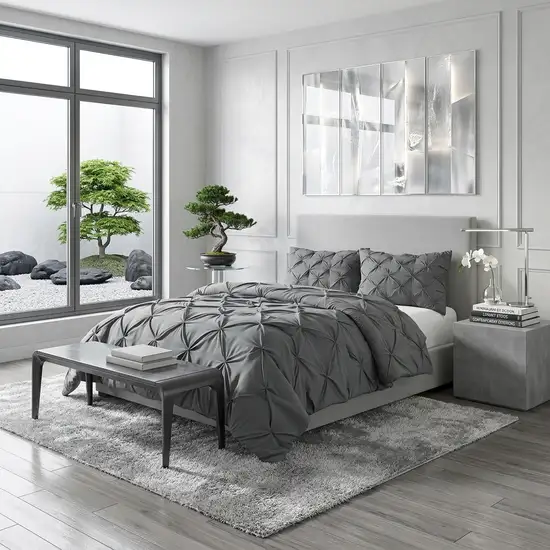 Gray King Microfiber Washable Microfiber Down Alternative Comforter Photo 1