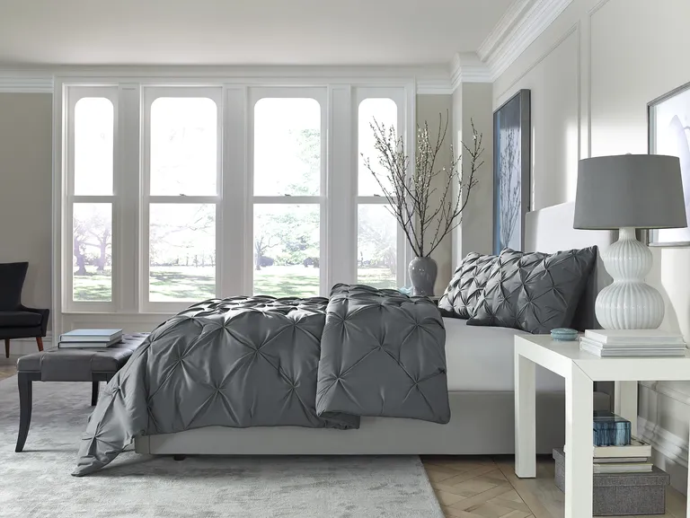 Gray  Microfiber Washable Microfiber Down Alternative Comforter Photo 4