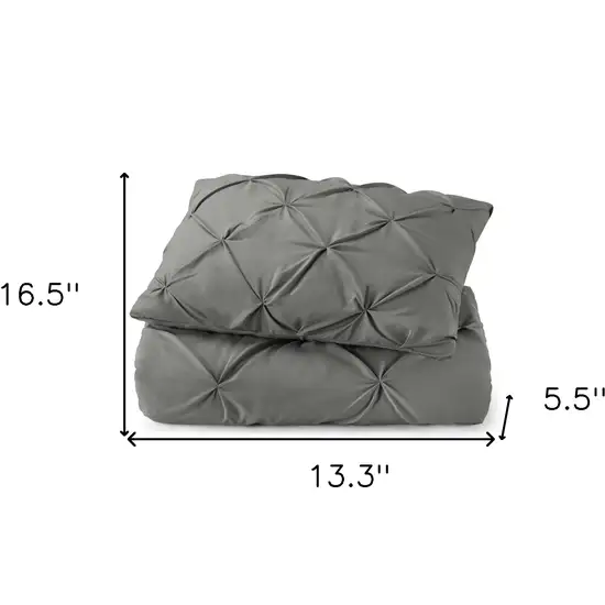 Gray  Microfiber Washable Microfiber Down Alternative Comforter Photo 9