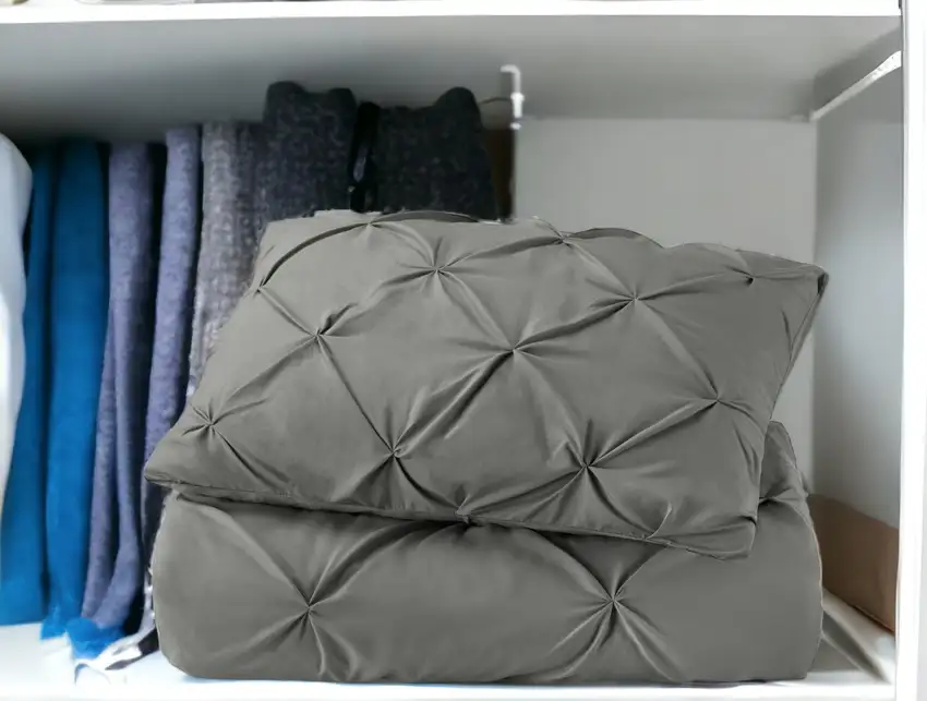 Gray  Microfiber Washable Microfiber Down Alternative Comforter Photo 1