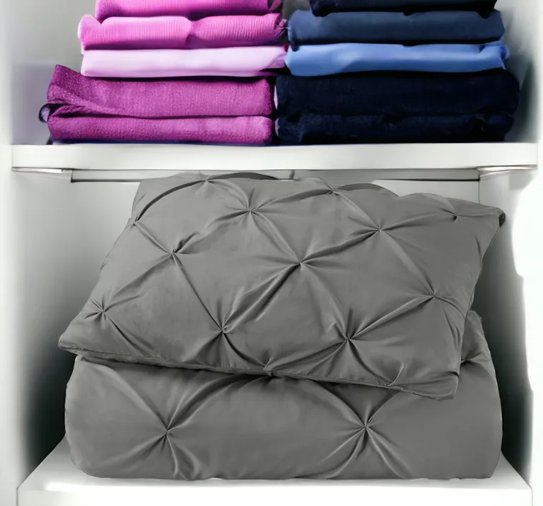 Gray  Microfiber Washable Microfiber Down Alternative Comforter Photo 1