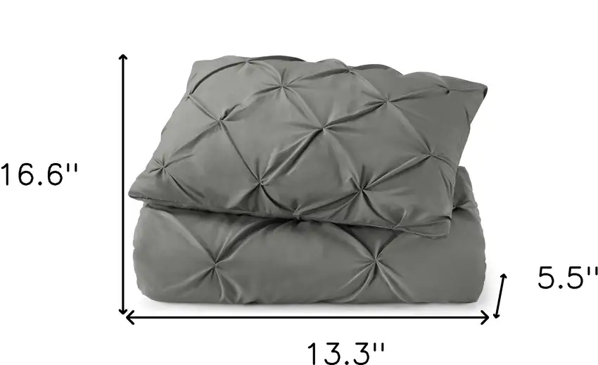 Gray  Microfiber Washable Microfiber Down Alternative Comforter Photo 9