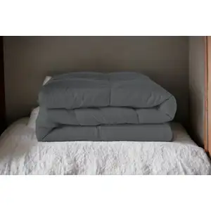 Photo of Gray  Microfiber Washable Microfiber Down Alternative Comforter