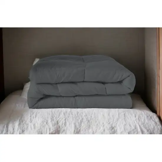 Gray  Microfiber Washable Microfiber Down Alternative Comforter Photo 1