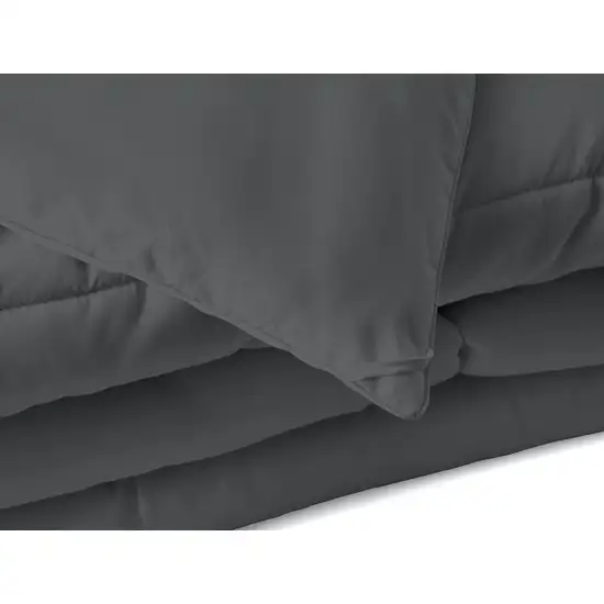 Gray  Microfiber Washable Microfiber Down Alternative Comforter Photo 5