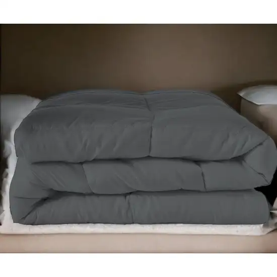 Gray  Microfiber Washable Microfiber Down Alternative Comforter Photo 2