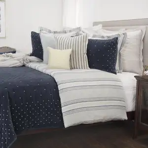 Photo of Gray Queen Cotton Blend 300 Thread Count Dry Clean Only Down Alternative Comforter