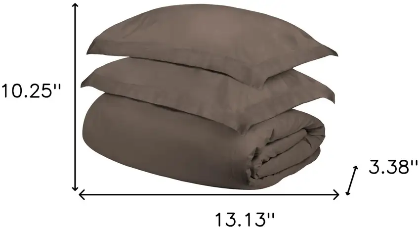 Gray Queen Cotton Blend 400 Thread Count Washable Duvet Cover Set Photo 4