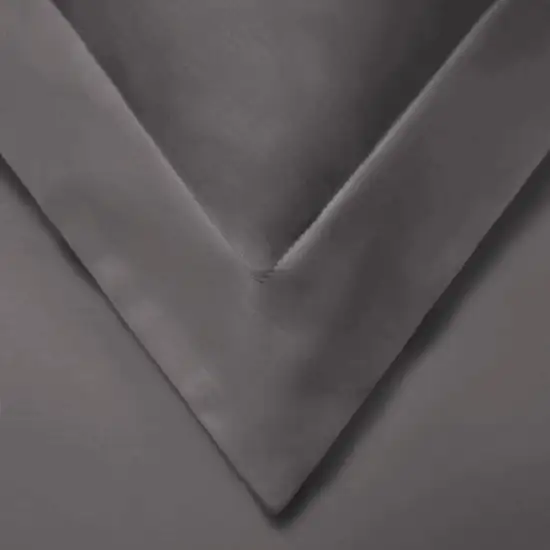 Gray Queen Cotton Blend Washable Duvet Cover Set Photo 5