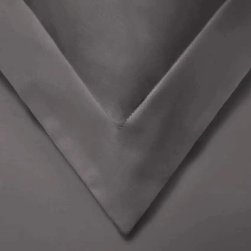 Gray Queen Cotton Blend Washable Duvet Cover Set Photo 5