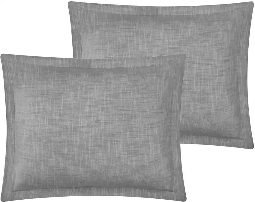 Gray Queen 100% Cotton 140 Thread Count Washable Down Comforter Set Photo 3