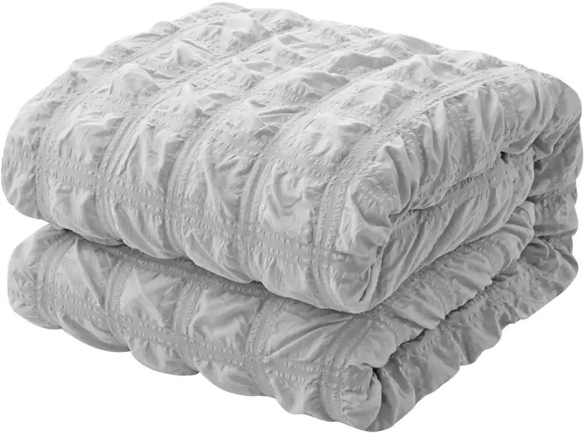 Gray Queen Polyester 180 Thread Count Washable Duvet Cover Set Photo 7