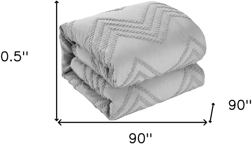 Gray Queen PolYester 180 Thread Count Washable Duvet Cover Set Photo 6