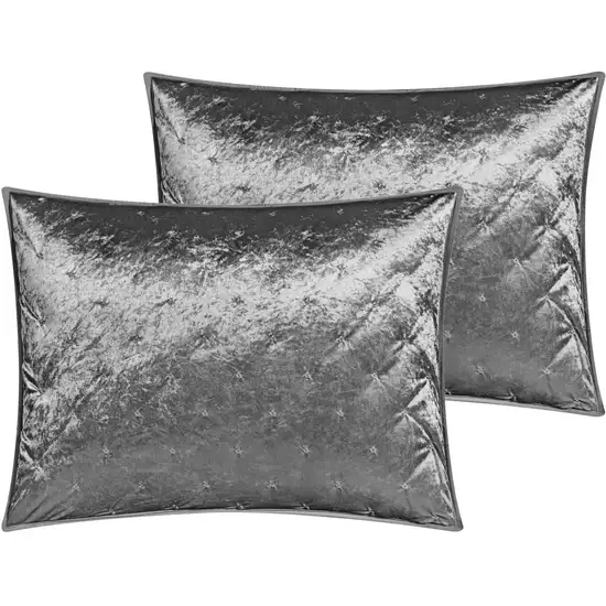 Gray Queen Polyester 220 Thread Count Washable Down Comforter Set Photo 3