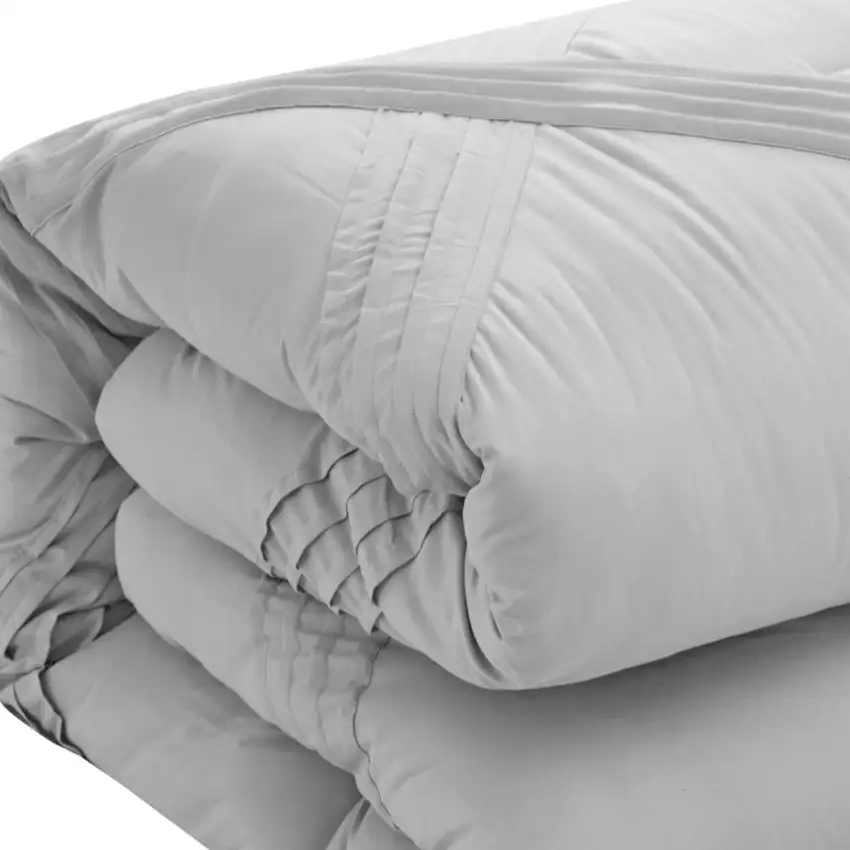Gray Queen Polyester 140 Thread Count Washable Down Comforter Set Photo 5