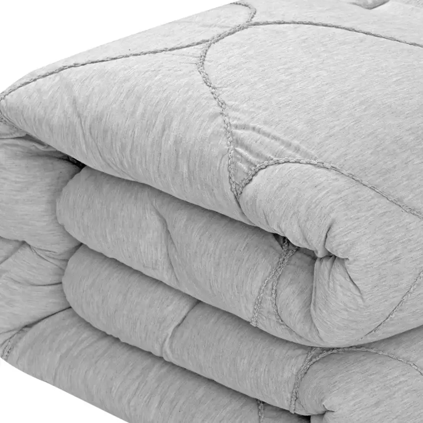 Gray Queen Polyester 180 Thread Count Washable Down Comforter Set Photo 5